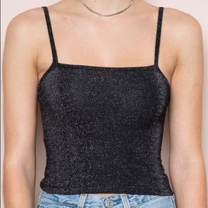 BRANDY MELVILLE glitter crop top